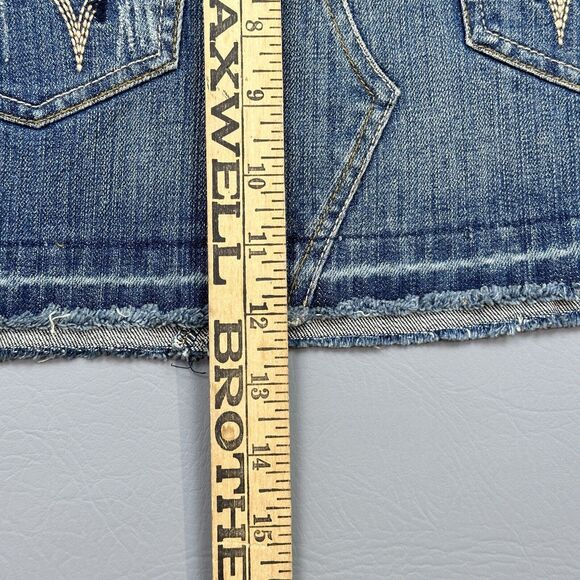 Vintage Rehab Jeans Mini Skirt Womens 11 Medium Wash Denim Y2K NOS - Picture 15 of 16